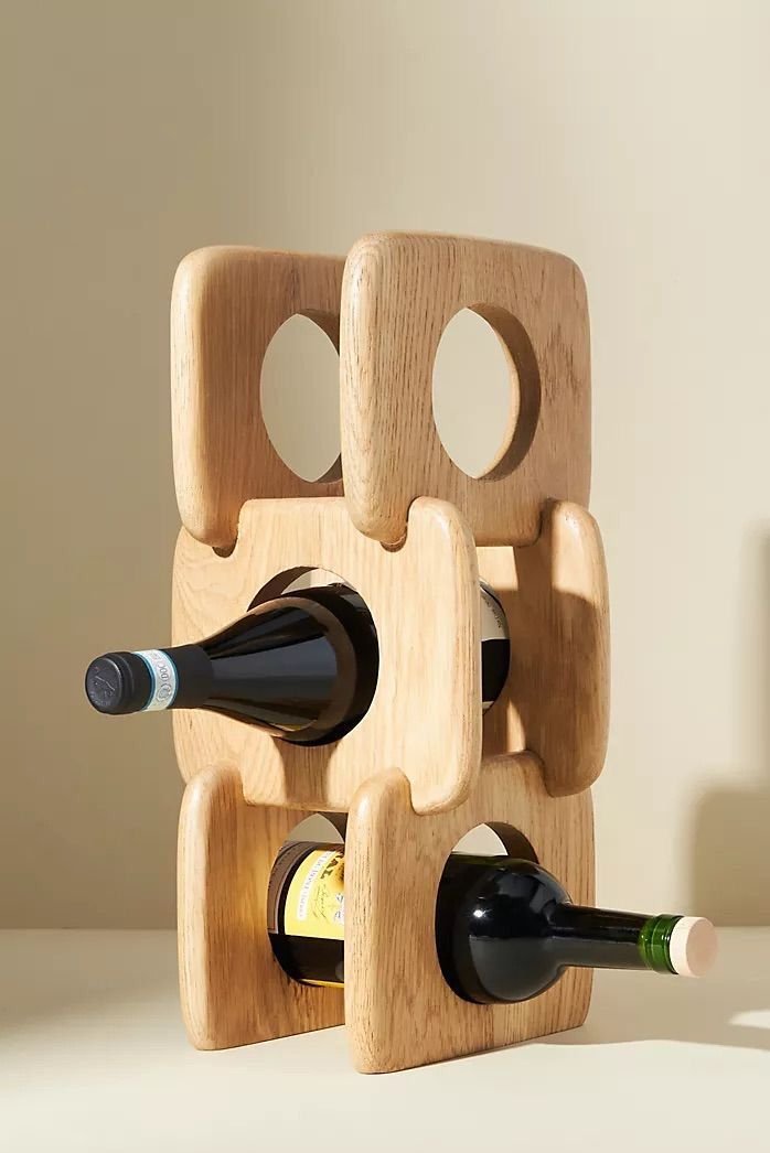 Elegant Wooden Wine Rack